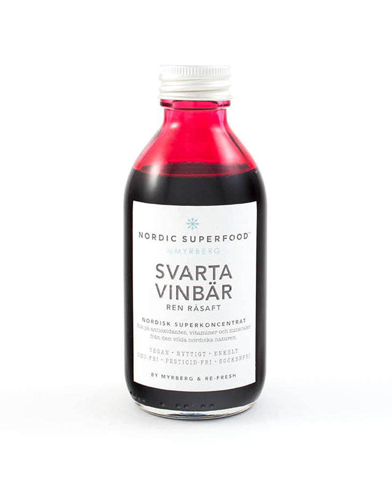 Svarta Vinbär Raw Juice Koncentrat 195 ml - Nordic Superfood by Myrberg